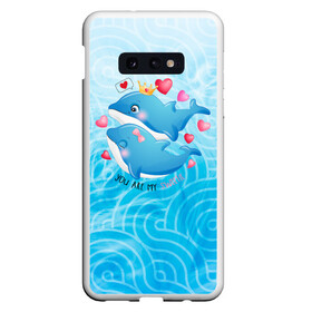 Чехол для Samsung S10E с принтом Два дельфина в Санкт-Петербурге, Силикон | Область печати: задняя сторона чехла, без боковых панелей | cute | dolphin | два дельфина | дельфин | дельфин в море | дельфинами | любовь | милый | мир | подводный | сердечки