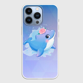 Чехол для iPhone 13 Pro с принтом Дельфинчик в Санкт-Петербурге,  |  | cute | dolphin | дельфин | дельфин в море | дельфинами | дельфинчик | милый | мир | подводный