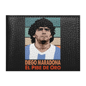Обложка для студенческого билета с принтом Maradona - El Pibe De Oro в Санкт-Петербурге, натуральная кожа | Размер: 11*8 см; Печать на всей внешней стороне | argentina | maradona | messi | sport | аргентина | гол | диего | марадона | месси | мяч | рука бога | спорт | футбол | чемпион