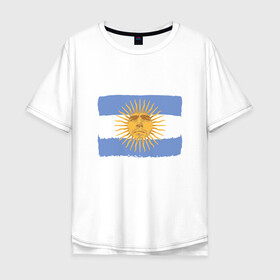 Мужская футболка хлопок Oversize с принтом Maradona Sun в Санкт-Петербурге, 100% хлопок | свободный крой, круглый ворот, “спинка” длиннее передней части | argentina | maradona | messi | sport | аргентина | гол | диего | марадона | месси | мяч | рука бога | спорт | футбол | чемпион