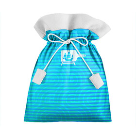 Подарочный 3D мешок с принтом Кораблик в бутылке в Санкт-Петербурге, 100% полиэстер | Размер: 29*39 см | Тематика изображения на принте: бутылка | в бутылке | кораблик | кораблики на синем | корабль | пузыри