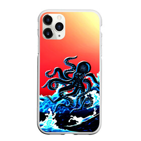 Чехол для iPhone 11 Pro матовый с принтом Кракен в Море | Градиент в Санкт-Петербурге, Силикон |  | animal | beast | fade | kraken | monster | moon | ocean | octopus | sea | water | waves | вода | волны | градиент | животные | звери | кракен | луна | монстр | море | океан | осьминог | рыбы | щупальца