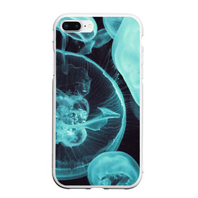 Чехол для iPhone 7Plus/8 Plus матовый с принтом Медуза в Санкт-Петербурге, Силикон | Область печати: задняя сторона чехла, без боковых панелей | Тематика изображения на принте: medusa | животные | медузы | мир | подводный | рыбы | щупальца