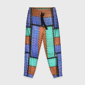 Детские брюки 3D с принтом Stripes в Санкт-Петербурге, 100% полиэстер | манжеты по низу, эластичный пояс регулируется шнурком, по бокам два кармана без застежек, внутренняя часть кармана из мелкой сетки | Тематика изображения на принте: belt | colorful | lines | stripes | полосы