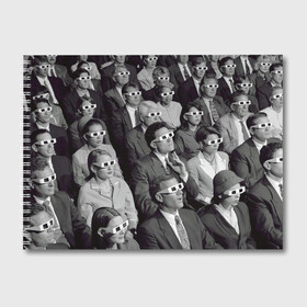 Альбом для рисования с принтом Люди смотрят фильм в 3d очках в Санкт-Петербурге, 100% бумага
 | матовая бумага, плотность 200 мг. | 20 век | 3д очки | art | black white | cinema | color | emotions | history | human | jacket | man | movie | nostalgia | retro | woman | женщина | искусство | история | кино | кинотеатр | классика | мужчина | ностальгия | пиджак | р