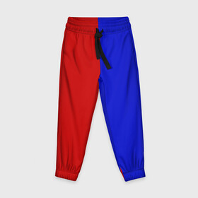 Детские брюки 3D с принтом Красно-синий в Санкт-Петербурге, 100% полиэстер | манжеты по низу, эластичный пояс регулируется шнурком, по бокам два кармана без застежек, внутренняя часть кармана из мелкой сетки | blue | red | красно синий | красный | синий
