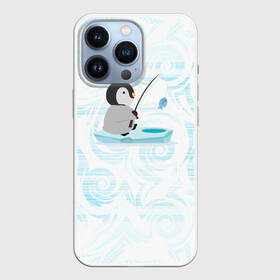 Чехол для iPhone 13 Pro с принтом Пингвин рыбачит в Санкт-Петербурге,  |  | fish | fishing | ловит рыбу | пингвин | рыба | рыбалка | рыбачит