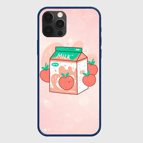 Чехол для iPhone 12 Pro с принтом Персиковое молоко в коробке в Санкт-Петербурге, силикон | область печати: задняя сторона чехла, без боковых панелей | еда | коробка | молоко | молочко | персик | персиковое молоко