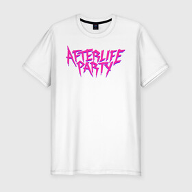 Мужская футболка хлопок Slim с принтом Afterlife Party в Санкт-Петербурге, 92% хлопок, 8% лайкра | приталенный силуэт, круглый вырез ворота, длина до линии бедра, короткий рукав | fortnite | gamers | games | music | party | вечеринка | джей бавлин | игры | королевская битва | фортнайт