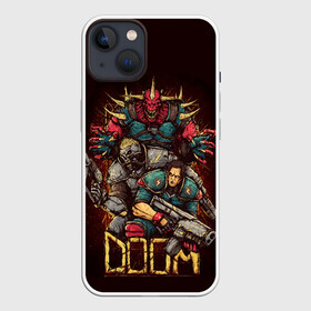 Чехол для iPhone 13 с принтом DOOM в Санкт-Петербурге,  |  | blood | cybersport | demons | doom | eternal | game | monster | pc | playstation | shooting | демоны | дум | игры | киперспорт | кровь | монстры | стрелялки | шутер