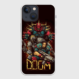 Чехол для iPhone 13 mini с принтом DOOM в Санкт-Петербурге,  |  | blood | cybersport | demons | doom | eternal | game | monster | pc | playstation | shooting | демоны | дум | игры | киперспорт | кровь | монстры | стрелялки | шутер