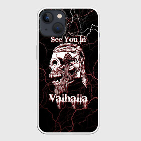 Чехол для iPhone 13 с принтом Ragnarr в Санкт-Петербурге,  |  | odin | odinn | see you in valhalla | viking | vikings | вальхала | вальхалла | викинг | викинги | до встречи в вальхалле | кельт | кельтский узор | лик | один | рагнар | рагнар лодброк | символ | символ викингов | символика