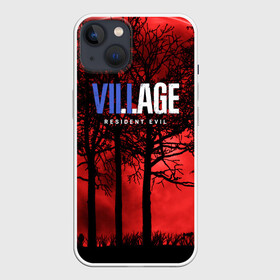 Чехол для iPhone 13 с принтом Resident Evil Village в Санкт-Петербурге,  |  | horror | resident evil | resident evil 8 | village | виладж | виллейдж | деревня | игры | логотипы игр | резидент ивел | резидент ивел виладж | резидент эвил | хоррор