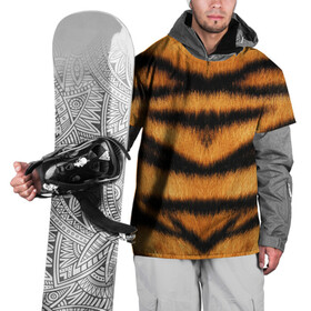 Накидка на куртку 3D с принтом Tiger Wool в Санкт-Петербурге, 100% полиэстер |  | Тематика изображения на принте: animal | skin | tiger | wool | тигр