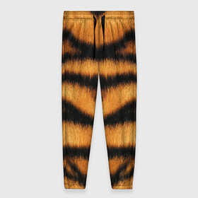 Женские брюки 3D с принтом Tiger Wool в Санкт-Петербурге, полиэстер 100% | прямой крой, два кармана без застежек по бокам, с мягкой трикотажной резинкой на поясе и по низу штанин. В поясе для дополнительного комфорта — широкие завязки | animal | skin | tiger | wool | тигр