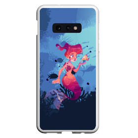 Чехол для Samsung S10E с принтом Mermaid Русалочка (Z) в Санкт-Петербурге, Силикон | Область печати: задняя сторона чехла, без боковых панелей | Тематика изображения на принте: mermaid | naiad | nymph | rusalka | ведява | водяница | восточнославянская мифология | дух | лесовица | мифология | морская дева | нимфа | русал | русалии | русалка | русалочка | ундина | фараонка