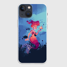 Чехол для iPhone 13 mini с принтом Mermaid | Русалочка (Z) в Санкт-Петербурге,  |  | mermaid | naiad | nymph | rusalka | ведява | водяница | восточнославянская мифология | дух | лесовица | мифология | морская дева | нимфа | русал | русалии | русалка | русалочка | ундина | фараонка