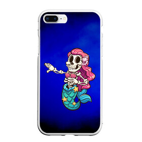 Чехол для iPhone 7Plus/8 Plus матовый с принтом Русалка скелет Mermaid skeleton в Санкт-Петербурге, Силикон | Область печати: задняя сторона чехла, без боковых панелей | mermaid | naiad | nymph | rusalka | ведява | водяница | восточнославянская мифология | дух | лесовица | мифология | морская дева | нимфа | русал | русалии | русалка | русалочка | ундина | фараонка