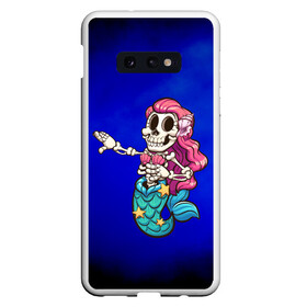 Чехол для Samsung S10E с принтом Русалка скелет Mermaid skeleton в Санкт-Петербурге, Силикон | Область печати: задняя сторона чехла, без боковых панелей | Тематика изображения на принте: mermaid | naiad | nymph | rusalka | ведява | водяница | восточнославянская мифология | дух | лесовица | мифология | морская дева | нимфа | русал | русалии | русалка | русалочка | ундина | фараонка