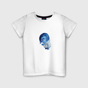 Детская футболка хлопок с принтом Circle of sadness в Санкт-Петербурге, 100% хлопок | круглый вырез горловины, полуприлегающий силуэт, длина до линии бедер | inside out | sadness | vdkarsvet | головоломка | грусть | печаль | эмоции