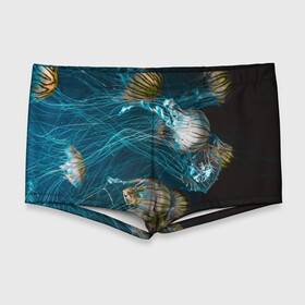 Мужские купальные плавки 3D с принтом Медузы в Санкт-Петербурге, Полиэстер 85%, Спандекс 15% |  | medusa | животные | медузы | мир | подводный | рыбы | щупальца