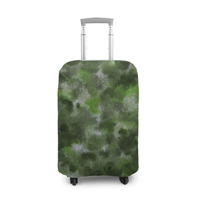 Чехол для чемодана 3D с принтом Canvas Green Camo в Санкт-Петербурге, 86% полиэфир, 14% спандекс | двустороннее нанесение принта, прорези для ручек и колес | abstraction | camouflage | canvas | green | камуфляж