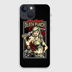 Чехол для iPhone 13 mini с принтом FFDP Girl в Санкт-Петербурге,  |  | 5fdp | ffdp | five finger death punch | metal | music | rock | альтернатива | группы | метал | музыка | музыкальная группа | рок | рок музыка | хеви метал