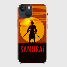 Чехол для iPhone 13 mini с принтом САМУРАЙ в Санкт-Петербурге,  |  | samurai | бусидо | военные | дайсё | закат | самурай | феодал | япония