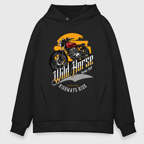 Мужское худи Oversize хлопок с принтом WILD HORSE MOTO в Санкт-Петербурге, френч-терри — 70% хлопок, 30% полиэстер. Мягкий теплый начес внутри —100% хлопок | боковые карманы, эластичные манжеты и нижняя кромка, капюшон на магнитной кнопке | bike | biker | cool | helmet | moto | motorbike | motorbikes | motorcycle | racer | rider | sport bike | байк | байкер | байкерам | байкеру | гонщик | мото | мотор | мотоцикл | спортбайк