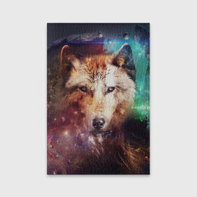 Обложка для паспорта матовая кожа с принтом Красивый волк в Санкт-Петербурге, натуральная матовая кожа | размер 19,3 х 13,7 см; прозрачные пластиковые крепления | Тематика изображения на принте: wolf | ауф | волк | животные | зверобой | зверь | красивый