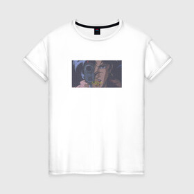 Женская футболка хлопок с принтом Rage в Санкт-Петербурге, 100% хлопок | прямой крой, круглый вырез горловины, длина до линии бедер, слегка спущенное плечо | anime | аниме | девушка