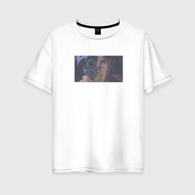 Женская футболка хлопок Oversize с принтом Rage в Санкт-Петербурге, 100% хлопок | свободный крой, круглый ворот, спущенный рукав, длина до линии бедер
 | anime | аниме | девушка