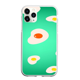 Чехол для iPhone 11 Pro матовый с принтом Яйца на Зеленом Фоне в Санкт-Петербурге, Силикон |  | food | в топе | в тренде | еда | завтрак | зеленый | яичница | яйца