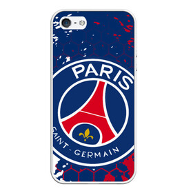 Чехол для iPhone 5/5S матовый с принтом ФК ПСЖ FC PSG PARIS SG в Санкт-Петербурге, Силикон | Область печати: задняя сторона чехла, без боковых панелей | fifa. | football | paris saint germain football club | psg | sport | uefa | английская премьер лига | лига финал | матч | спорт | уефа | финал | фифа | фк парии сен жермен | фк псж | футбол