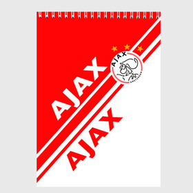 Скетчбук с принтом FC AJAX AMSTERDAM / ФК АЯКС в Санкт-Петербурге, 100% бумага
 | 48 листов, плотность листов — 100 г/м2, плотность картонной обложки — 250 г/м2. Листы скреплены сверху удобной пружинной спиралью | Тематика изображения на принте: ajax amsterdam | fifa | football | football club. | sport | uefa | английская премьер лига | аякс амстердам | лига финал | матч | спорт | уефа | финал | фифа | футбол | футбольный клуб