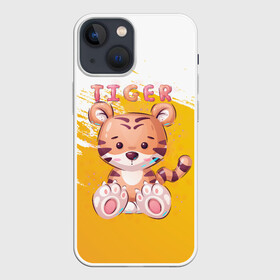 Чехол для iPhone 13 mini с принтом Tiger в Санкт-Петербурге,  |  | арт | графика | животные | звери | игрушка | мультяшка | тигр