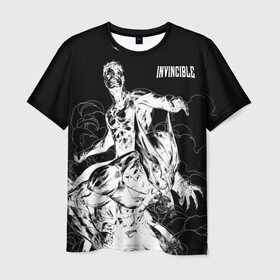 Мужская футболка 3D с принтом Неуязвимый (Invincible) в Санкт-Петербурге, 100% полиэфир | прямой крой, круглый вырез горловины, длина до линии бедер | damien darkblood | invincible | дэмиен даркблад | мультсериал | непобедимый | неуязвимый