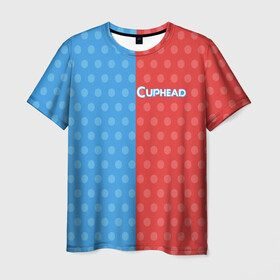 Мужская футболка 3D с принтом Title CAPHEAD  в Санкт-Петербурге, 100% полиэфир | прямой крой, круглый вырез горловины, длина до линии бедер | caphead | cup | mugman | друг | капхейд | кружка | мугман
