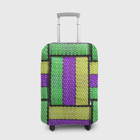 Чехол для чемодана 3D с принтом Цветные Ремешки в Санкт-Петербурге, 86% полиэфир, 14% спандекс | двустороннее нанесение принта, прорези для ручек и колес | colorful | straps | stripes | полосы | ремешки
