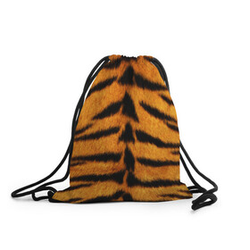 Рюкзак-мешок 3D с принтом Шкура Тигра в Санкт-Петербурге, 100% полиэстер | плотность ткани — 200 г/м2, размер — 35 х 45 см; лямки — толстые шнурки, застежка на шнуровке, без карманов и подкладки | skin | tiger | wool | тигр