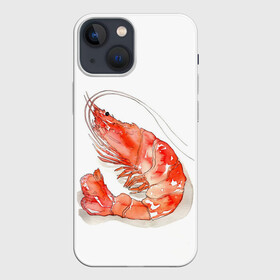 Чехол для iPhone 13 mini с принтом креветка в Санкт-Петербурге,  |  | ocean | sea | sea animal | креветка | лобстер | море | океан | рак