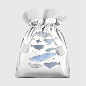 Подарочный 3D мешок с принтом киты в Санкт-Петербурге, 100% полиэстер | Размер: 29*39 см | Тематика изображения на принте: ocean | orca | sea | sea animal | whale | графика | дельфин | иллюстрация | касатка | кит | море | океан | рисунок кита