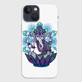 Чехол для iPhone 13 mini с принтом Слон будда в Санкт-Петербурге,  |  | будда | будды | буды | медитация | мир | радужные | руки | слон | слон будды | слоны | спокойствие | топор | туристам | хипи | хобот | хоппи | цветы