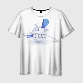 Мужская футболка 3D с принтом Интернет-эпоха в Санкт-Петербурге, 100% полиэфир | прямой крой, круглый вырез горловины, длина до линии бедер | быстрая связь | глобальная деревня | клавиатура | сокращение расстояний | технологии