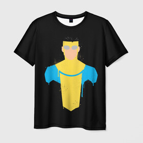 Мужская футболка 3D с принтом Неуязвимый Марк Грейсон в Санкт-Петербурге, 100% полиэфир | прямой крой, круглый вырез горловины, длина до линии бедер | allen | atom | debbie | eve | girl | grayson | immortal | invincible | man | mark | monster | nolan | omni | атом | атомная | вильтрум | вильтрумит | воительница | грейсон | дебби | ева | костюм | марк | монстр | мэн | неуязвимый |