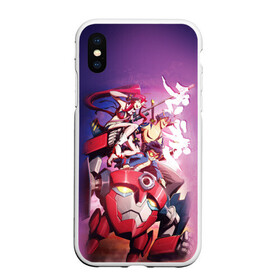 Чехол для iPhone XS Max матовый с принтом Gurren Lagann в Санкт-Петербурге, Силикон | Область печати: задняя сторона чехла, без боковых панелей | Тематика изображения на принте: gurren | gurren lagann | kamina | kittan bachika | nia teppelin | simon | yoko littner | гуррен | гуррен лаганн | симон