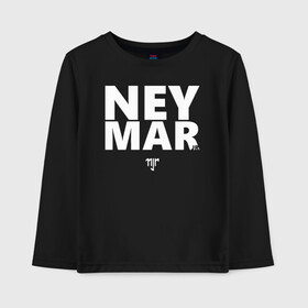 Детский лонгслив хлопок с принтом Neymar Jr white logo в Санкт-Петербурге, 100% хлопок | круглый вырез горловины, полуприлегающий силуэт, длина до линии бедер | brazil | champions | fifa | junior | neymar | neymar jr | paris saint germain | psg | uefa | бразилия | джуниор | младший | наймар | неймар | пари сен жермен | петух | псж | сборная бразилии | уефа | фифа | футбик | футбол 