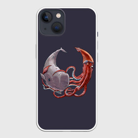 Чехол для iPhone 13 с принтом Naval Confrontation в Санкт-Петербурге,  |  | animal | battle | bottom | confrontation | depth | fin | kraken | mammal | ocean | octopus | sea | tentacles | water | whale | бой | вода | глубина | дно | животное | кит | кракен | млекопитающее | море | океан | осьминог | плавник | противостояние | щупа