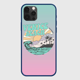 Чехол для iPhone 12 Pro с принтом VENICE BEACH в Санкт-Петербурге, силикон | область печати: задняя сторона чехла, без боковых панелей | venice | восход | закат | море | небо | отдых | пальмы | пляж | природа | солнце