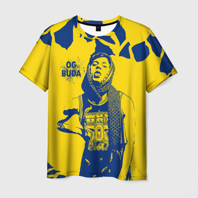 Мужская футболка 3D с принтом OG Buda в Санкт-Петербурге, 100% полиэфир | прямой крой, круглый вырез горловины, длина до линии бедер | og buda | rap | буда | григорий ляхов | музыка | ог буда | певец | русский рэп | рэп | рэпер